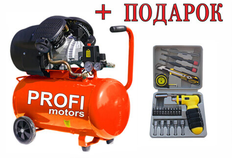 Компрессор воздушный profi 50-2 220в