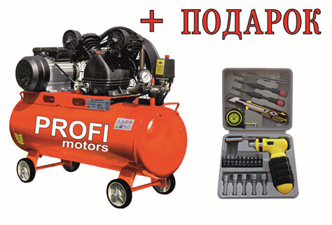 Компрессор воздушный profi 80-2 220в